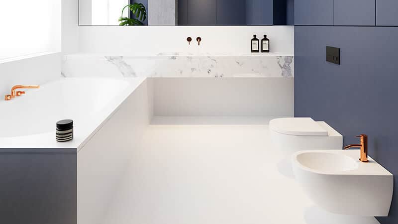 Modern bathroom with minimalist design and smart home integration | PD Automation