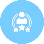 User profile with stars illustration